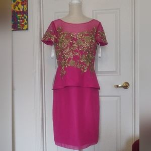 (NWT)  pink peplum dress